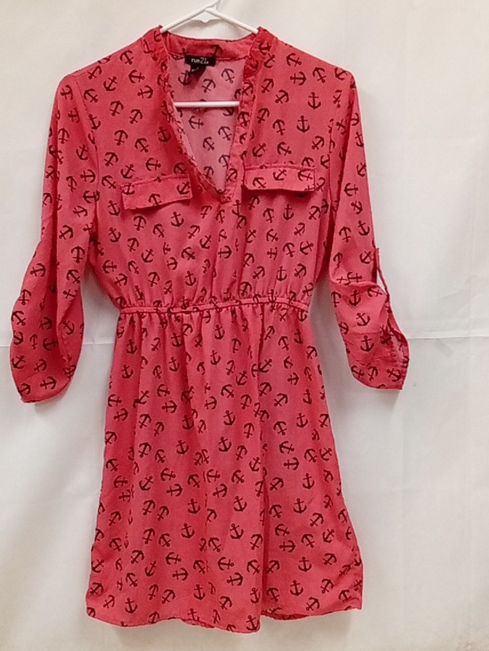 Mini Salmon Anchor Dress 4592v